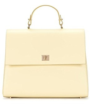 BOSS Hugo Designer-Handtasche für Damen, Leder, Pastellgelb, Gelb