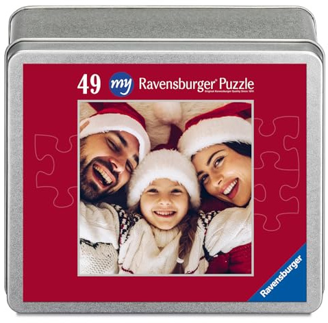 Ravensburger Fotopuzzle 49 Teile mit eigenem Bild Metallbox Querformat R | 49 Teile, Zum Selbstgestalten, Personalisierte Fotogeschenke, Für Kinder und Erwachsene