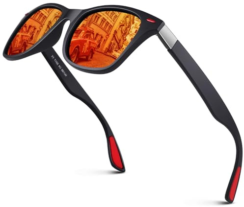 GQUEEN Occhiali da Sole da Uomo Donna Polarizzati Classici TR90 Leggeri 100% Protezione UV400 per Guidare la Pesca MO90