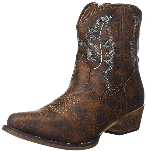 ROPER Shay, Botas Vaqueras Mujer, Piel sintética Color coñac, 39 EU