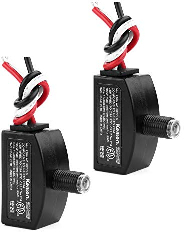 Keilton 120V AC Dusk to Dawn Photocell Light Sensor, Outdoor Hard-Wired Post Eye Light Control with Photoelectric Switch, Auto On/Off, ETL Listed, 2 Pack