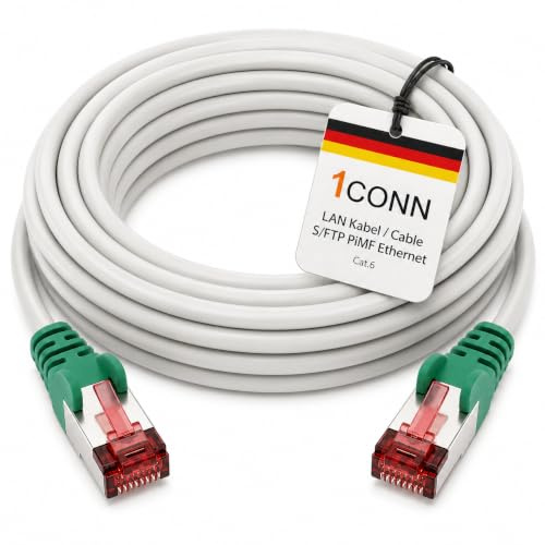1CONN Cavo di rete Cat6 1 m cavo Ethernet crossover cavo LAN cavo di rete LAN Cat6 cavo patch SFTP PiMF 1000 Mbit/s