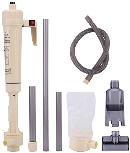 Limpiafondos Sifonador Acuario, Fish Tank Sifón Cambio de agua Herramienta de limpieza Accionado por batería Aquarium Gravel Cleaner Electric Tank Gravel Cleaner Filtros