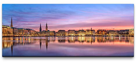 Wandbild Panorama Hamburg 100x40cm
