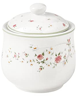 Brandani 52249 Zuccheriera Nonna Rosa Porcellana d 10x11,5h cm Lavabile In Lavastoviglie, Microonde, Materiale Porcellana Capacita 350 grammi