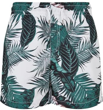 Urban Classics Pojkar pojkar mönster badshorts badbyxor, Palmblad Aop, 146 cm