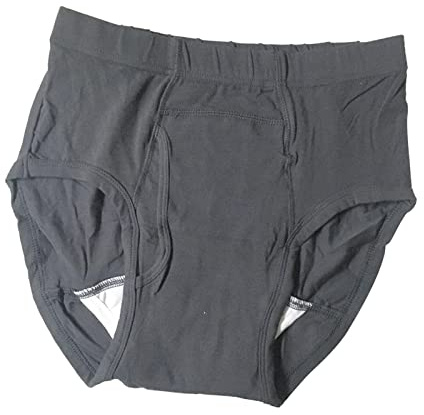 Herr i kontinens blöja Återanvändbart tvättbart blöjöverdrag for inkontinens äldre seniorer, svart L (Color : Gray xxl)