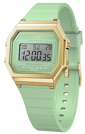 ICE-WATCH - Ice Digit Retro Lagoon Green - Grüne Damenuhr mit Plastikarmband - 022060 (Small)