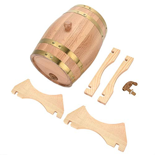 Barril de Roble de 5 L 36 × 28 × 26 Barril de Vino de Madera de Roble Vintage de 5 L para Cerveza Whisky Ron Puerto