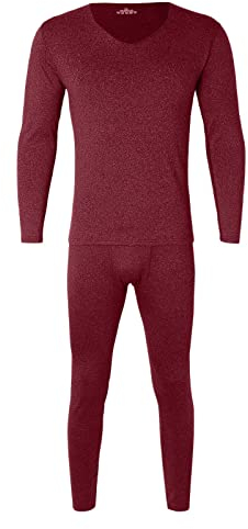 Duohropke Thermounterwäsche Herren, Thermo Unterwäsche Männer Winter Warme Skiunterwäsche Fußball Winter Sportunterwäsche Innenfleece Lang Thermounterhemd Unterhose Suit