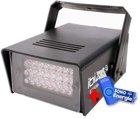 Mini stroboscope 20w à LEDs IBIZA STROBE20LED +Clé USB 32G