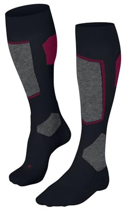 FALKE SK4 Advanced W Kh lana hilo funcional finos cálidos, Calcetines de esquí Mujer, Azul Space Blue 6116-O, 37-38
