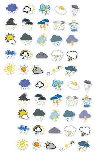 Gadpiparty 100stücke Cartoon Wetter Aufkleber Für Laptop Wasserflasche Skateboard Wetterthemen Decals Für -dekoration Für Jugendliche