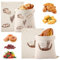 UZSUZZ Set di 4 Sacchetti per Pane in Lino, 30x40 cm,Ecologici,Riutilizzabili con Chiusura a Corda,Ideali per Pane,Pasticcini,Frutta e Verdura,Lavabili in Lavatrice,Perfetto Regalo per Fornai e Casa