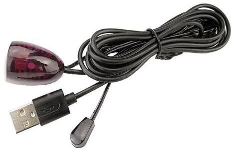 Hididi IR Repeater Transmitter Kit 10FT Signal Range,USB to IR Receiver Cable 10FT Infrared Remote Control Extender Cable 2m Infrared Receiver USB Adapter Applies to Control Devices 2m with Lights