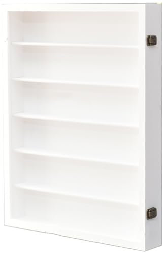 IYUESQ Vitrine Murale pour Objets de Collection, boîte de présentation en Bois avec Porte, vitrine Transparente Suspendue (50 x 8,5 x 66,5 cm)