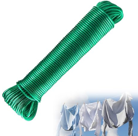 25m Washing Line Rope,Waterproof and Rustproof Heavy Duty Washing Line for Indoor Garden and Outdoor