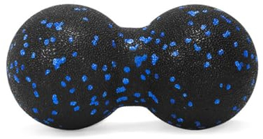 Voarge Klein Self-Massage Twin Gross Kann Effektiv Faszientraining DurchfüHren, Doppelbal für Nacken Rücken Wirbelsäule Beine Fuß Yoga usw. Schwarz-Blau