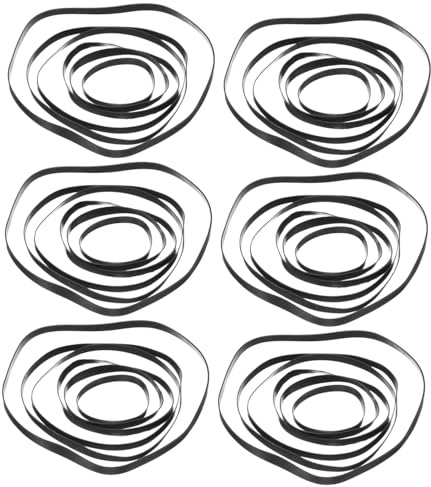 Toddmomy Courroies de Magnétophone Carrées Platine Cassette, Lot 50 Pièces, Caoutchouc Solide, Dimensions 40-135 Mm, Remplacement Lecteur Cassette pour Enregistreur Audio
