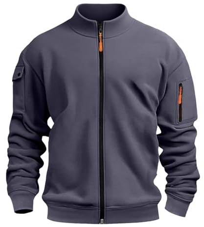 Felpa Uomo Imbottita Con Cappuccio E Zip Invernale Felpa Da Lavoro Maniche Lunghe Leggera E Funzionale Giacca Larghi Sweatshirt Militare Giacca Sportiva Casual Alla Moda Hoodie Per Autunno E Inverno
