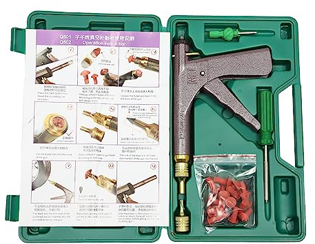 Reifenreparaturpistole, Tire Plugger Repair Tool, Reifenstopper Tubeless, Reifenreparatur Werkzeug mit Stecker, für viele schlauchlose Autos, Motorräder, Elektrofahrzeuge
