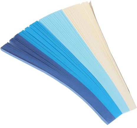 PRETYZOOM 1080Pcs Gradient Blue Origami Star Paper Strips 2pcs Star Folding Paper Strips for DIY Crafts for Arts and Christmas Projects