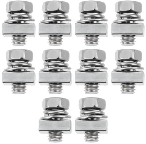 SG Store Lot de 20 écrous carrés de fixation de batterie pour tondeuse à gazon M5 x 10 mm Compatible avec Ariens Compatible avec MTD