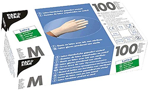 PAPSTAR 12229 Handschuhe M, Inhalt 100 Stück, weiß