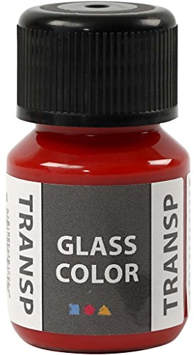 Creativ Company Glasfarbe Transparent, 35 ml, Rot