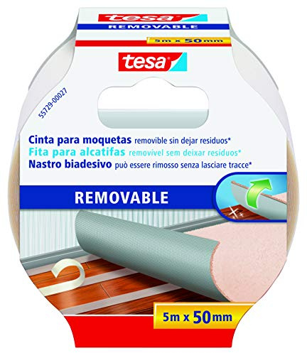 tesa 55729–00021–00 abnehmbarer biadhesive Tape, 5 m: 50 mm