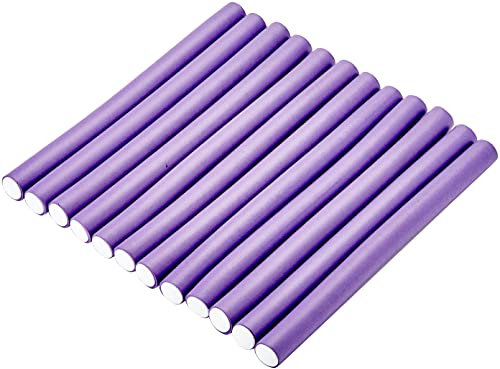 Efalock - Bigodini flessibili lunghi, 21 mm, 1 confezione da 12 pz, colore: lilla