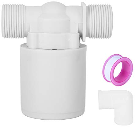 Vanne à bille flottante, vanne de contrôle de niveau d'eau automatique vanne à flotteur de 3/4 pouces pour réservoirs d'eau tours piscines