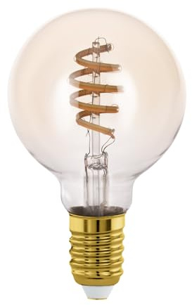 EGLO connect.z Smart Home LED lampor E27, G80, ZigBee, app och röststyrning, dimbar, ljusfärg justerbar, 360 Lumen, 5 W, vintage glödlampa bärnstensfärgad