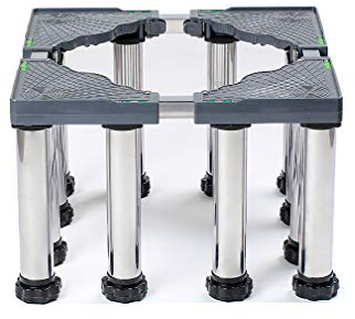 Verstellbarer Kühlschrankständer Waschmaschinen-Untergestell Länge&Breite 45-70cm Sockel für Trockner Verstellbarer Edelstahl Füße Geschirrspüler Standfuß Antirutschmatte (12 legs,29-32cm)