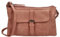 Christian Wippermann kleine Damen Tasche Schultertasche Umhängetasche Crossover Bag Leder Optik Handtasche Rose