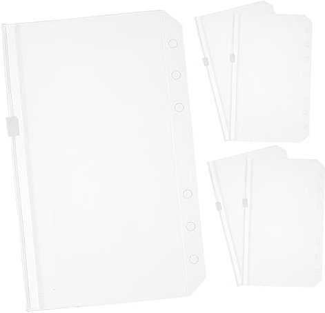 TEHAUX 10 Stk Ordner Aufbewahrungstasche Ordnertaschen mit Reißverschluss Beutel mit losen Blättern Büroklammern Notizbücher Dokumentenmappen Reißverschluss-Bindebeutel Loses Blatt PVC