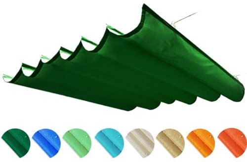 Voile d'ombrage rétractable résistante aux UV avec kit de montage - Housse de pergola imperméable pour extérieur, véranda, véranda