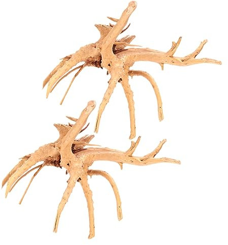 BESPORTBLE 2pcs Driftwood for Aquarium Rhododendron Root Plant Stump Decor Fish Tank Craft