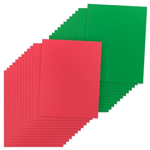 Hygloss 90 Sheets Holiday Christmas Colored Paper - 11x17-Inch Red and Green Letter Size Color Copy Paper - 24 lb/ 89 GSM, Acid-Free, Fade-Resistant