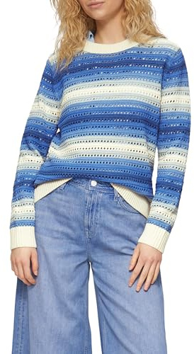 s.Oliver Ajour-Pullover aus Baumwollmix