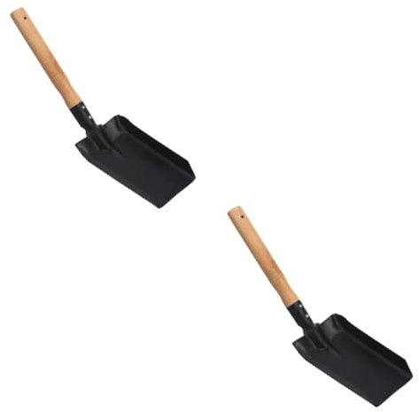 TOYANDONA 2 Pezzi Piccola pala di legno paletta di cenere rifiuti pala di cenere di carbone pala di cenere per braciere mini vanga da giardinaggio pala piccola ferro da stiro