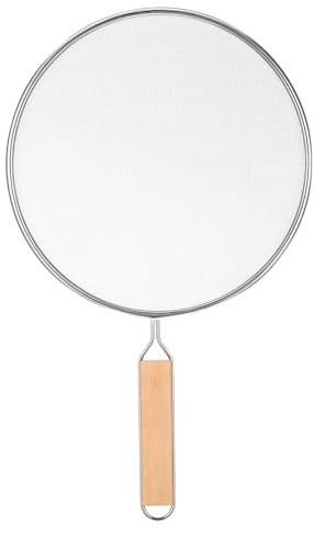 1PCS Splatter Screen for Frying Pan, 8Inch Stainless Steel Splatter Guard for Frying Pan Cooking Pots Food Strainer and Universal Cookware for Cooking, Kitchen Splash Guard No Oil Mess, No Burns