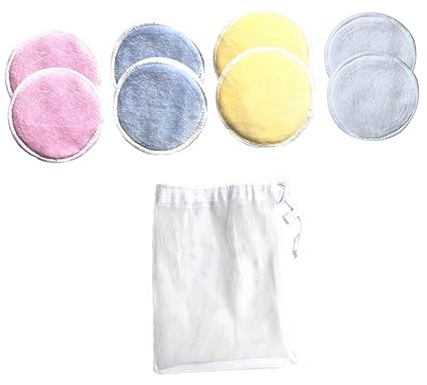 OSOLADY 8stücke Make-up-entferner-pads Waschbar Gesichtswaschpads Wiederverwendbar Mit Aufbewahrungstasche Umweltfreundliche Kosmetiktücher Für Hautreinigung