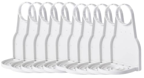 Fenteer Laundry Liquid Dispenser Cup Holder Universal Holder, White for Softener Bottle 1.7 inch Opening Drip Catcher Tray, 10 Pieces