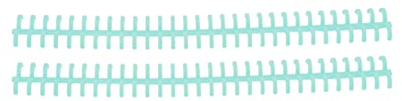 Haofy Dos de Reliure en Plastique Durable de 10 Mm, Peigne de Reliure en PP Résistant à L'usure, Découpable à 30 Trous, pour une Utilisation au Bureau des étudiants (Bleu tendre)