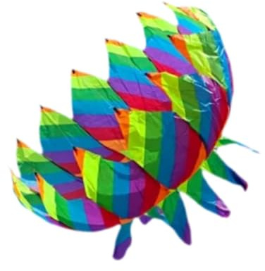 ICDKOYK Cometa Grande Parafoil Enorme Cometa Deportiva 3D para niños y niñas para Playa Jardín Primavera Color arcoíris