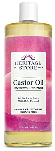 Heritage Store Huile de ricin liquide, 946 ml