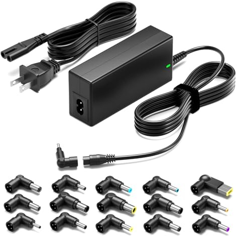 90W Universal AC Adapter Laptop Charger Replacement for Dell HP Acer Asus Lenovo IBM Toshiba Samsung Sony Fujitsu Notebook Ultrabook Chromebook Power Supply Cord with 16 Tips