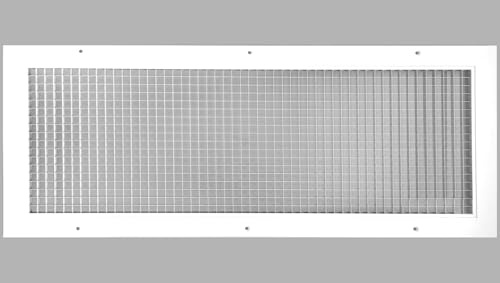 10 x 12 or 12 x 10 Cube Core Eggcrate Return Air Grille - Aluminum Rust Proof - HVAC Vent Duct Cover - White [Outer Dimensions: 12.75]