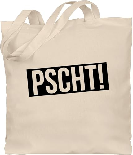 Shirtracer - Baumwolltasche - Statement Taschen - Pscht! - Leise